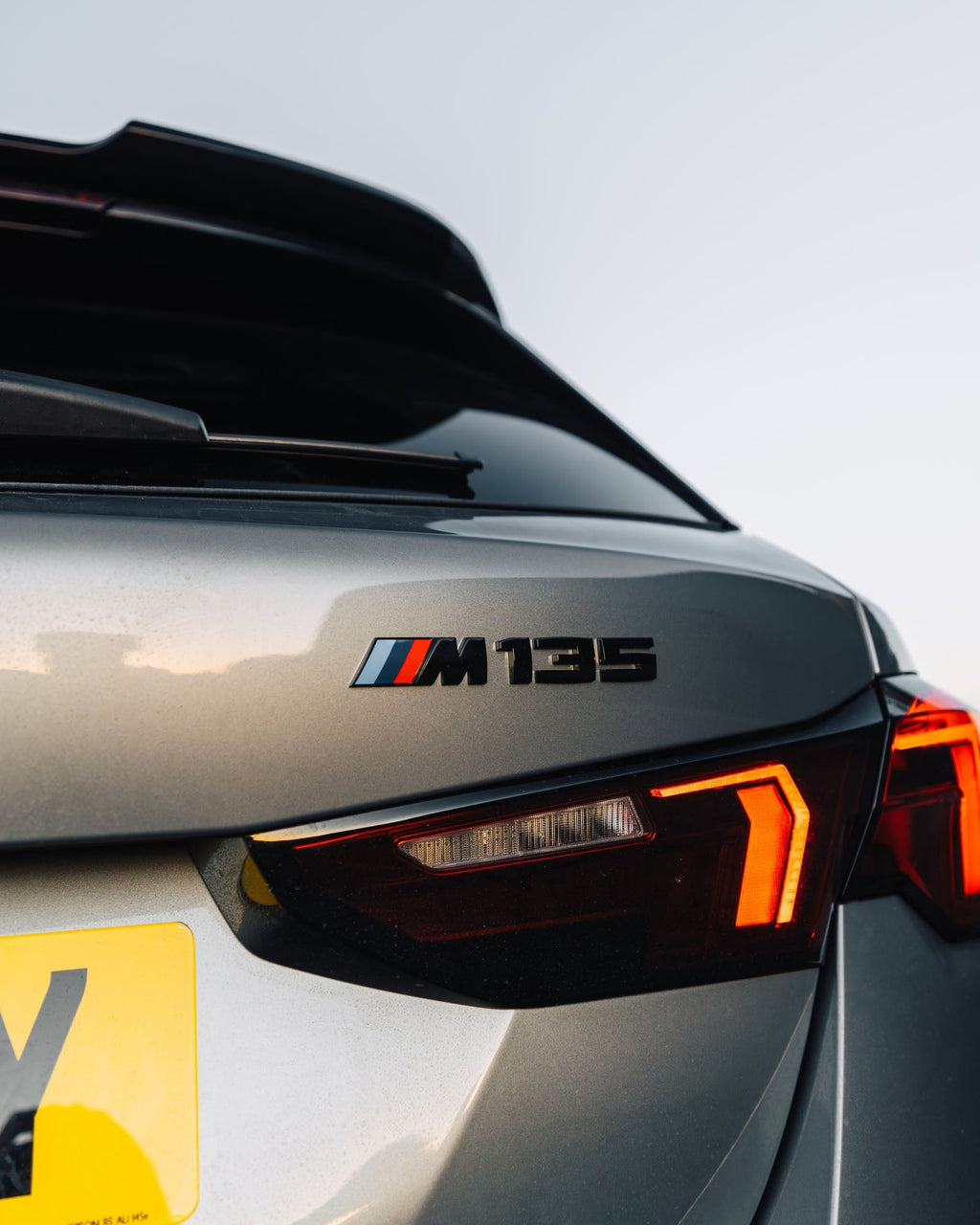 BMW M135i Genuine M Performance Black High Gloss Model Badge - AUTOID® - Model Badges - BMW M Performance