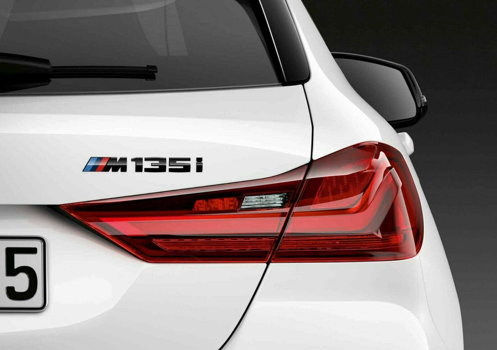BMW M135i Genuine M Performance Black High Gloss Model Badge - AUTOID® - Model Badges - BMW M Performance