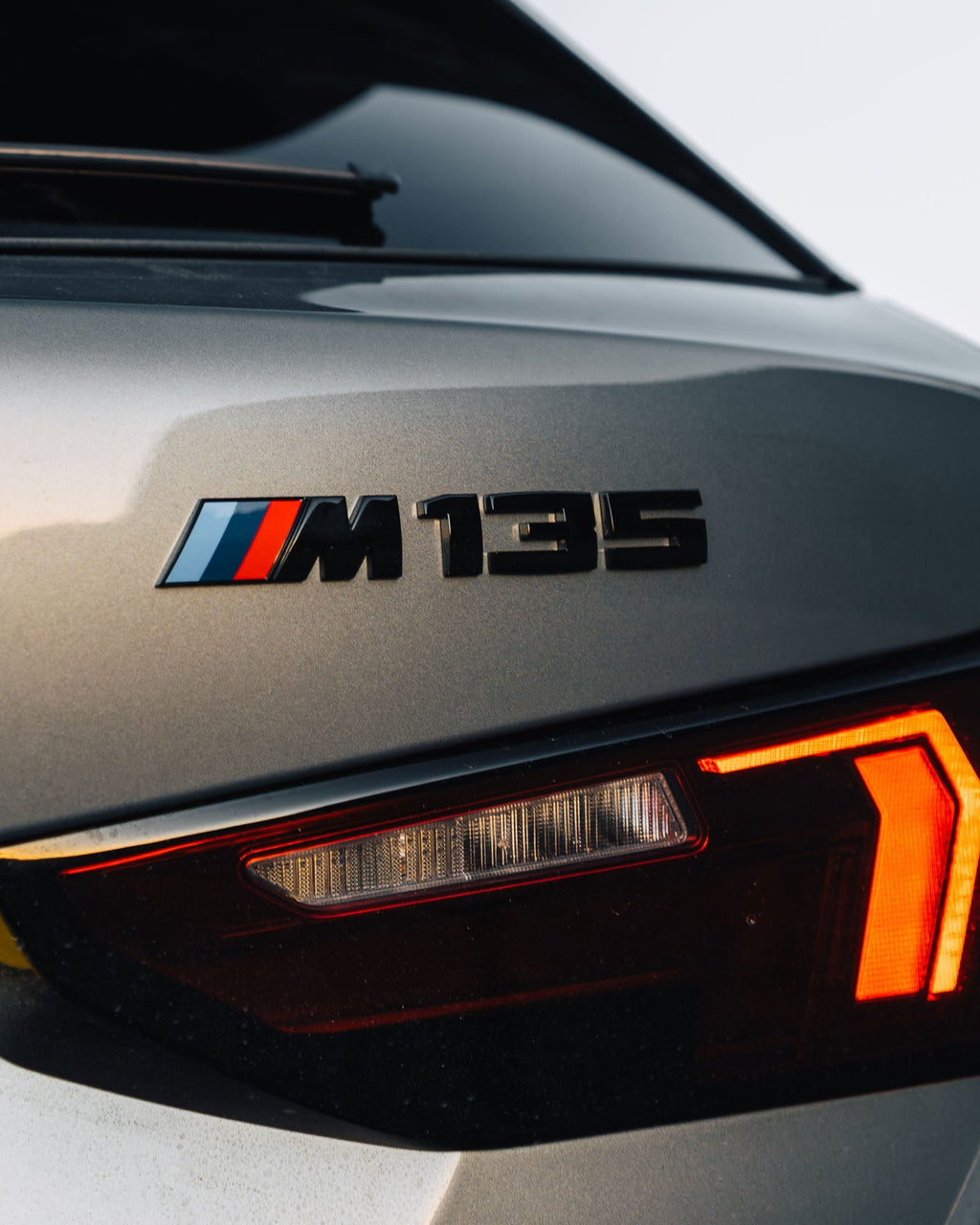 BMW M135i Genuine M Performance Black High Gloss Model Badge - AUTOID® - Model Badges - BMW M Performance