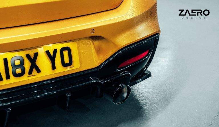 BMW M135i & M140i F20 F21 LCI EVO-1 Gloss Black Diffuser Side Spat Flap Extensions by ZAERO (2015-2019) - AUTOID® - Rear Diffusers - Zaero Design