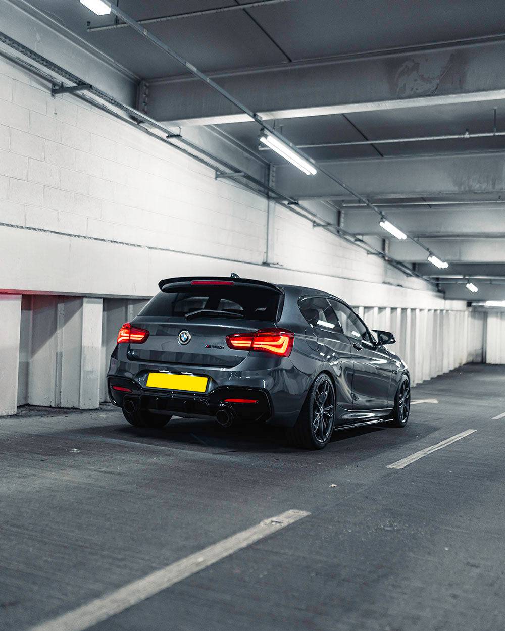 BMW M135i & M140i F20 F21 LCI EVO - 1 Gloss Black Rear Diffuser by ZAERO (2015 - 2019) - AUTOID - Rear Diffusers - Zaero Design