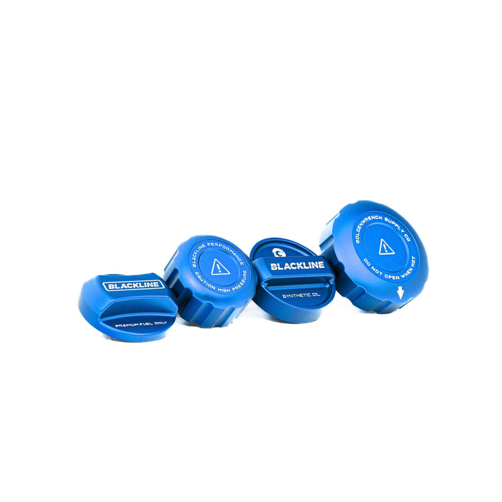 BMW M140i F20, M240i F22 & M340i F30 Engine & Fuel Cap Set by Goldenwrench - AUTOID® - Vehicle Dress Up Caps & Covers - Goldenwrench Supply