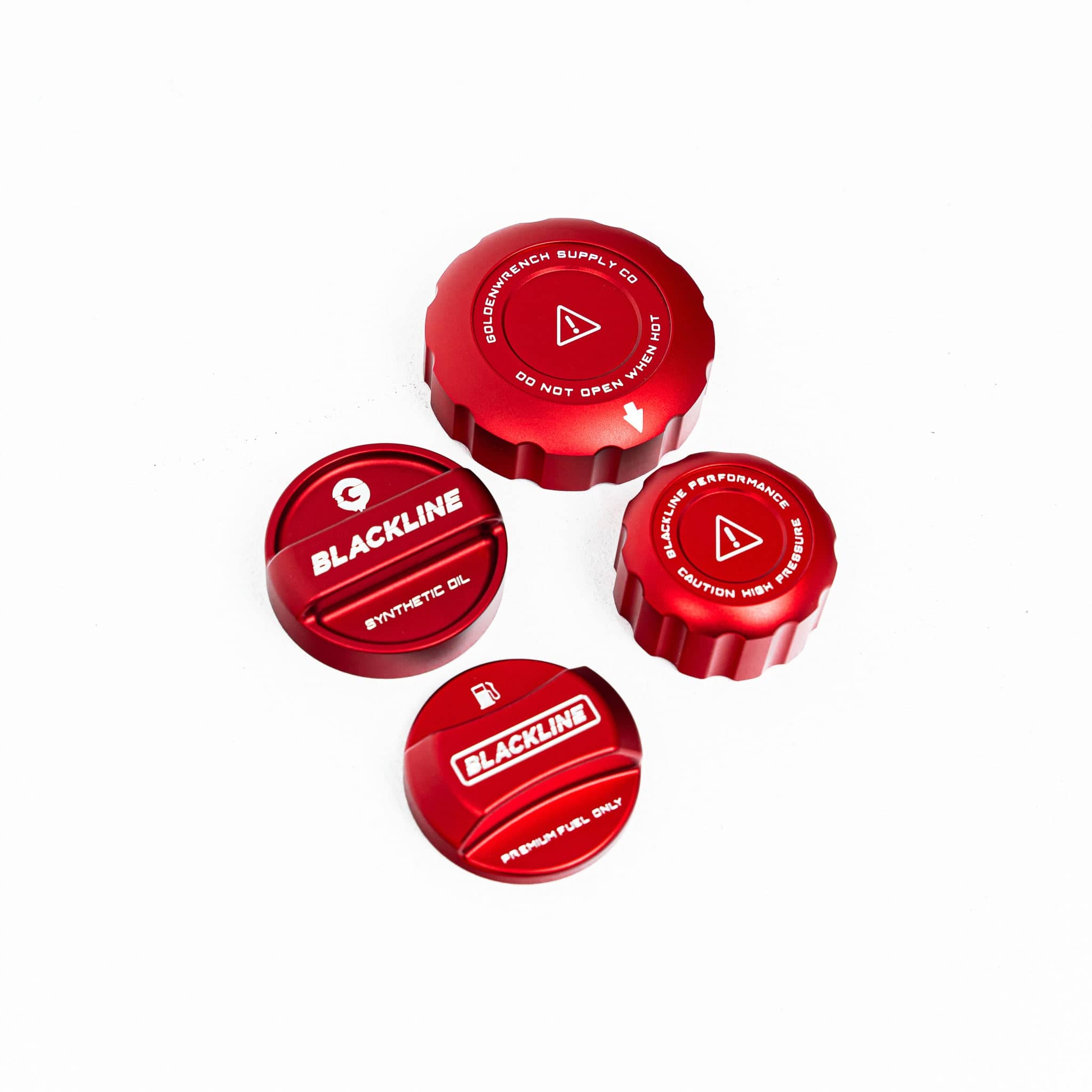 BMW M140i F20, M240i F22 & M340i F30 Engine & Fuel Cap Set by Goldenwrench - AUTOID® - Vehicle Dress Up Caps & Covers - Goldenwrench Supply