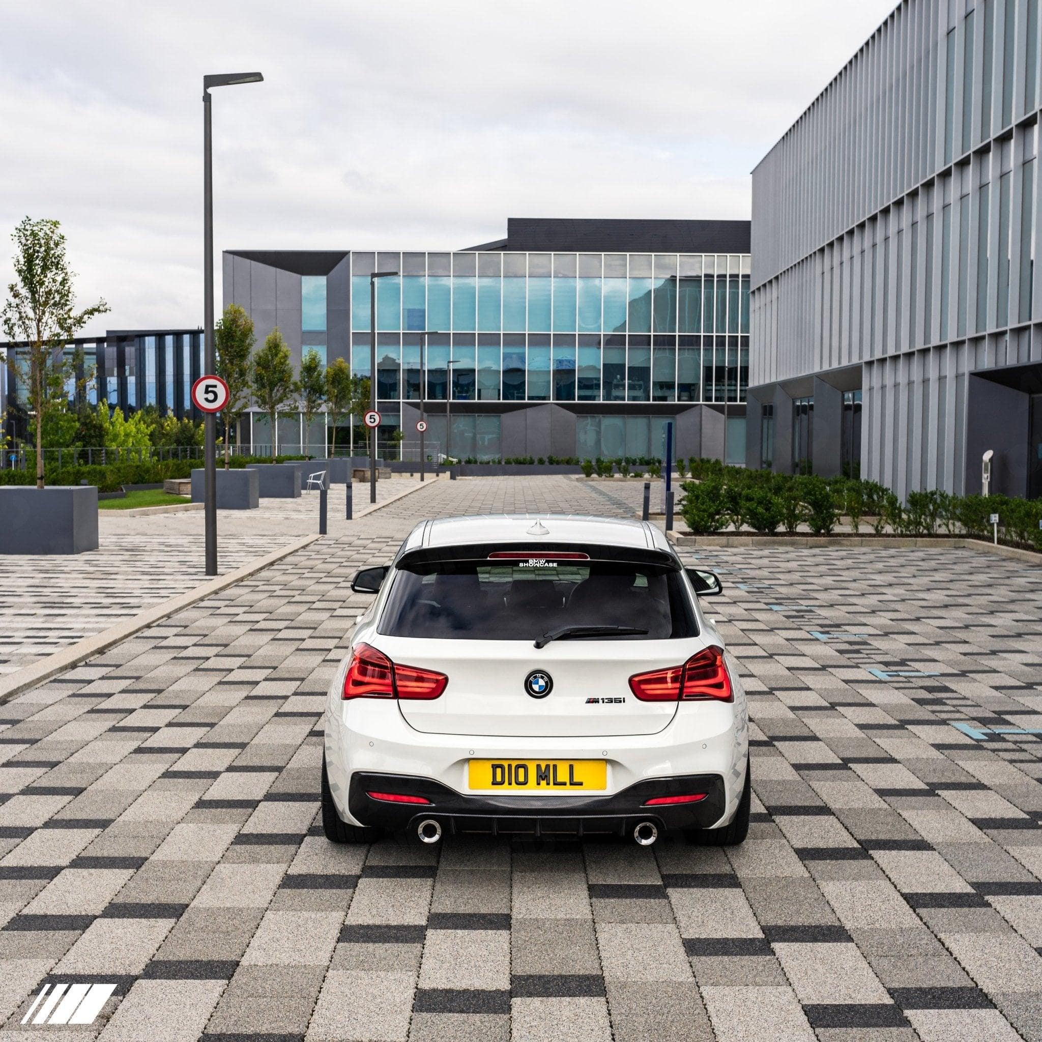 BMW F20 F21 M140i and M135i LCI carbon fibre performance rear diffuser underside detail