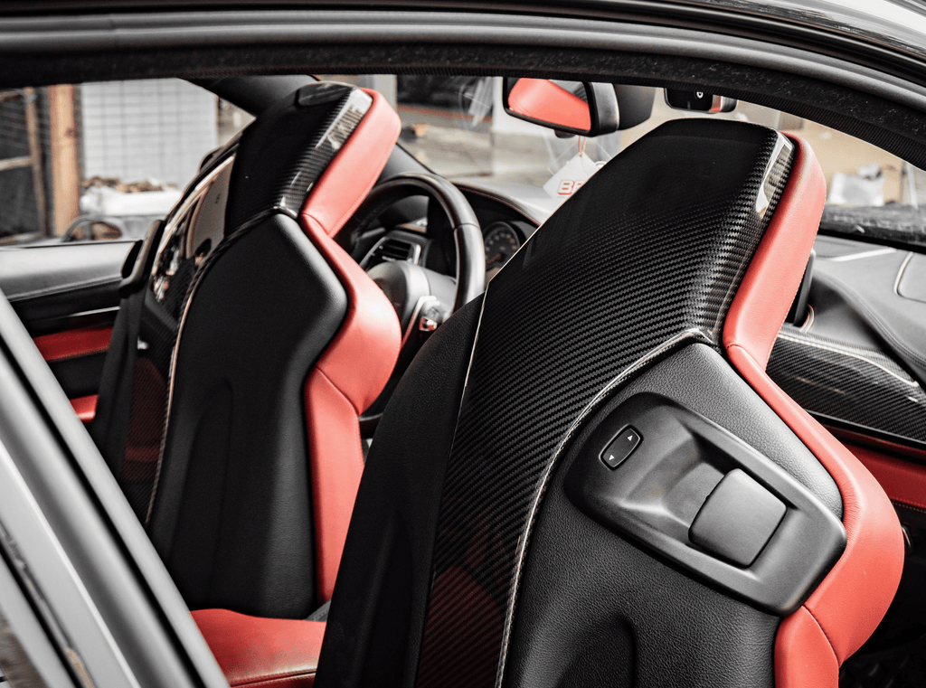BMW M2 Competition F87, M3 F80 & M4 F82 Pre-Preg Carbon Fibre Seat Back Covers by FORM (2015-2021) - AUTOID® - Interior - FORM Industries