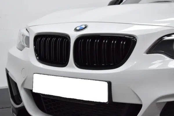 BMW M2 F87, 2 Series, M235i & M240i F22 F23 Gloss Black Kidney Grilles by FORM (2014-2020) - AUTOID® - Front Grille - FORM Industries