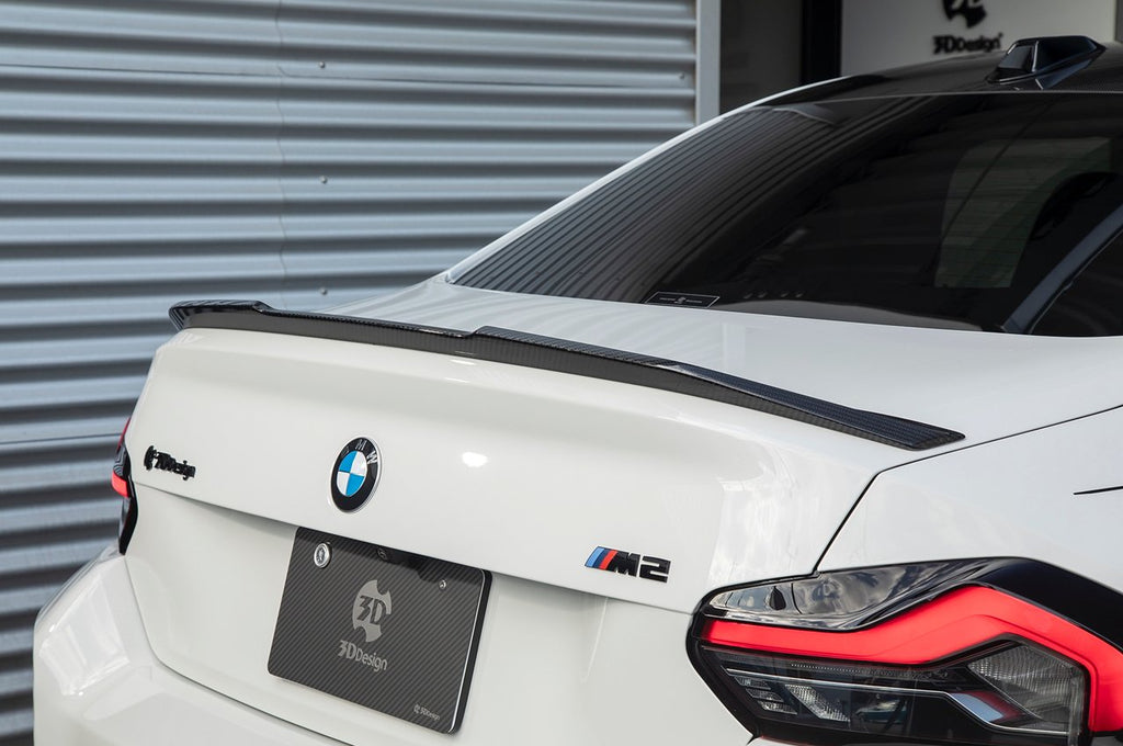 BMW M2 G87 Carbon Fibre Rear Spoiler by 3D Design (2023+) - AUTOID® - Rear Spoilers - 3DDesign