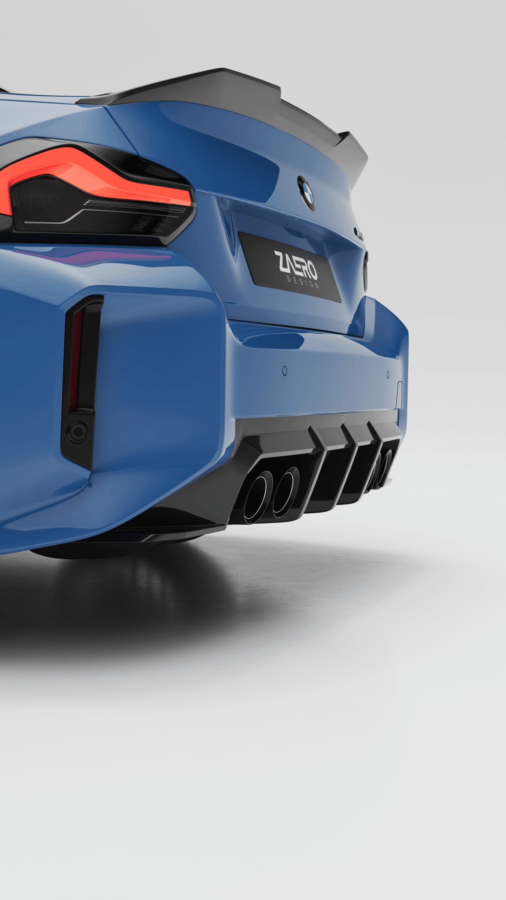 BMW M2 G87 EVO-S Gloss Black Rear Diffuser by ZAERO (2023+) - AUTOID® - Rear Diffusers - Zaero Design