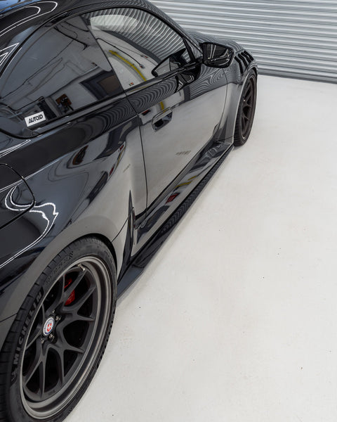 BMW M2 G87 EVO-S Gloss Black Side Skirts by ZAERO (2023+) - AUTOID® - Side Skirts & Winglets - Zaero Design