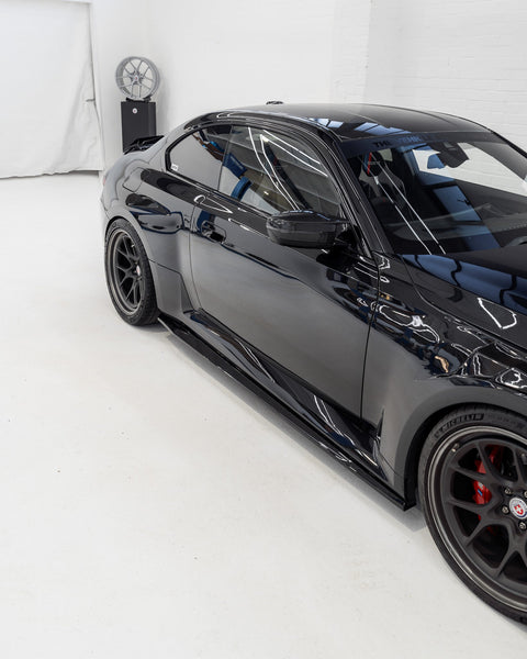 BMW M2 G87 EVO-S Gloss Black Side Skirts by ZAERO (2023+) - AUTOID® - Side Skirts & Winglets - Zaero Design