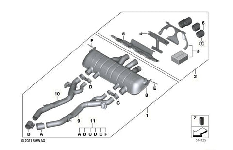 BMW M2 G87 Genuine M Performance Full Exhaust System with Rear Diffuser (2023+) - AUTOID® - Exhaust System - BMW M Performance