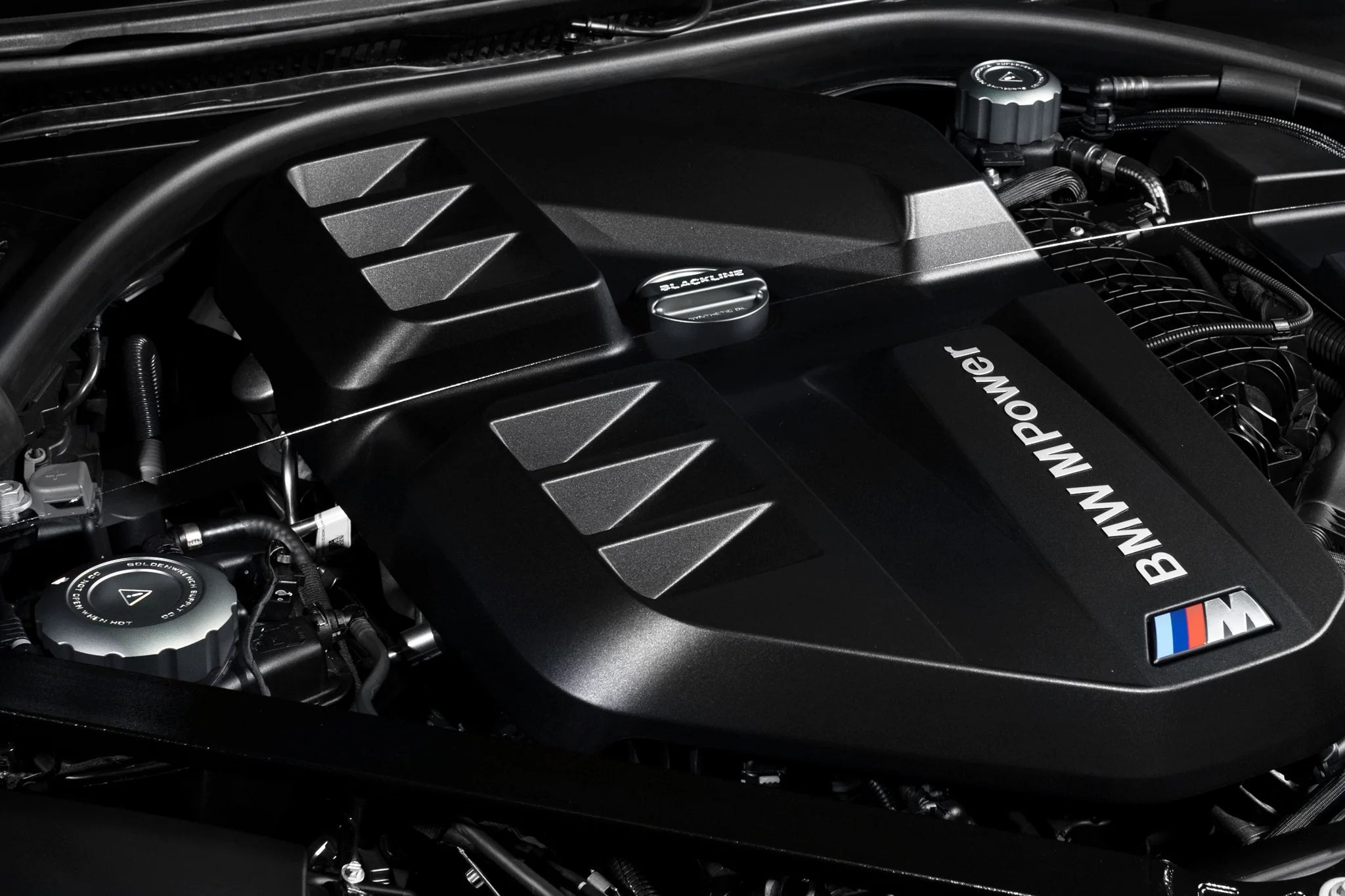 BMW M2 G87, M3 G80, M4 G82, X3M, X4M F9X Engine Bay Cap Set by Goldenwrench - AUTOID® - Vehicle Dress Up Caps & Covers - Goldenwrench Supply