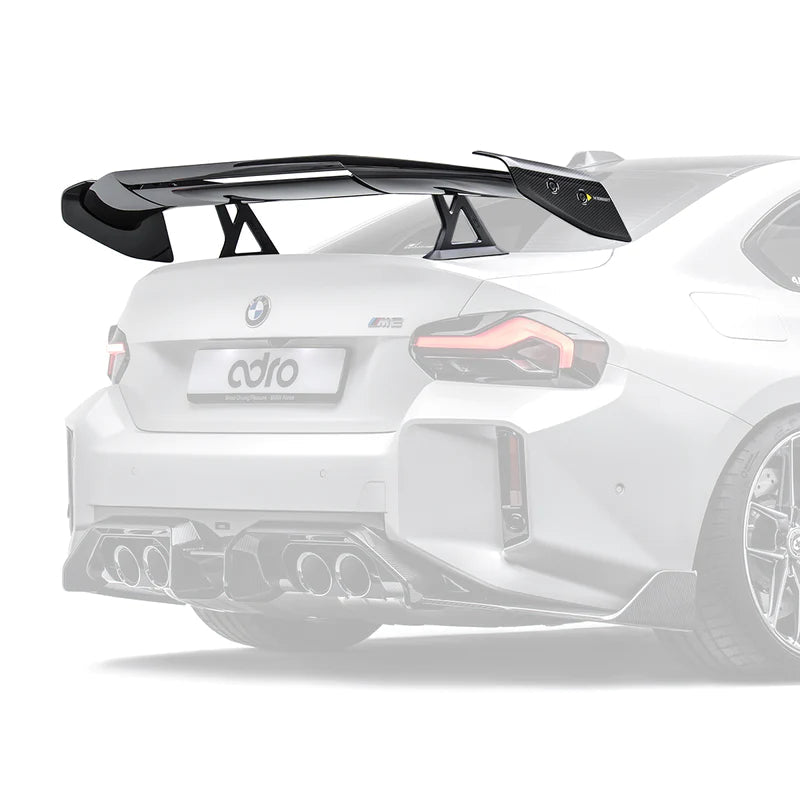 BMW M2 G87 Pre-Preg Carbon Fibre AT-R3 Swan Neck Rear Wing by Adro (2023+) - AUTOID® - Rear Wings - Adro