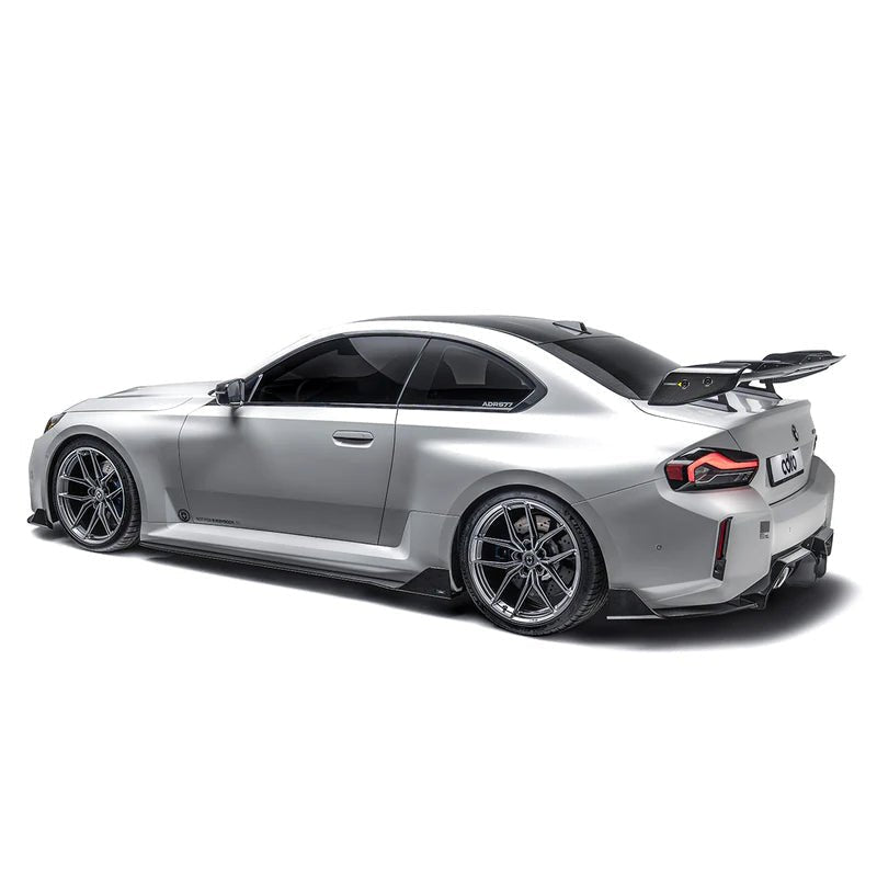 BMW M2 G87 Pre-Preg Carbon Fibre AT-R3 Swan Neck Rear Wing by Adro (2023+) - AUTOID® - Rear Wings - Adro