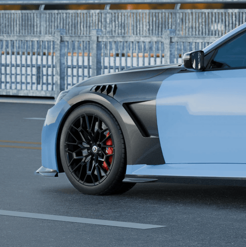 BMW M2 G87 Pre-Preg Carbon Fibre & Primer Side Fender Wings by SQ (2021+) - AUTOID® - Replacement Fenders - SQ