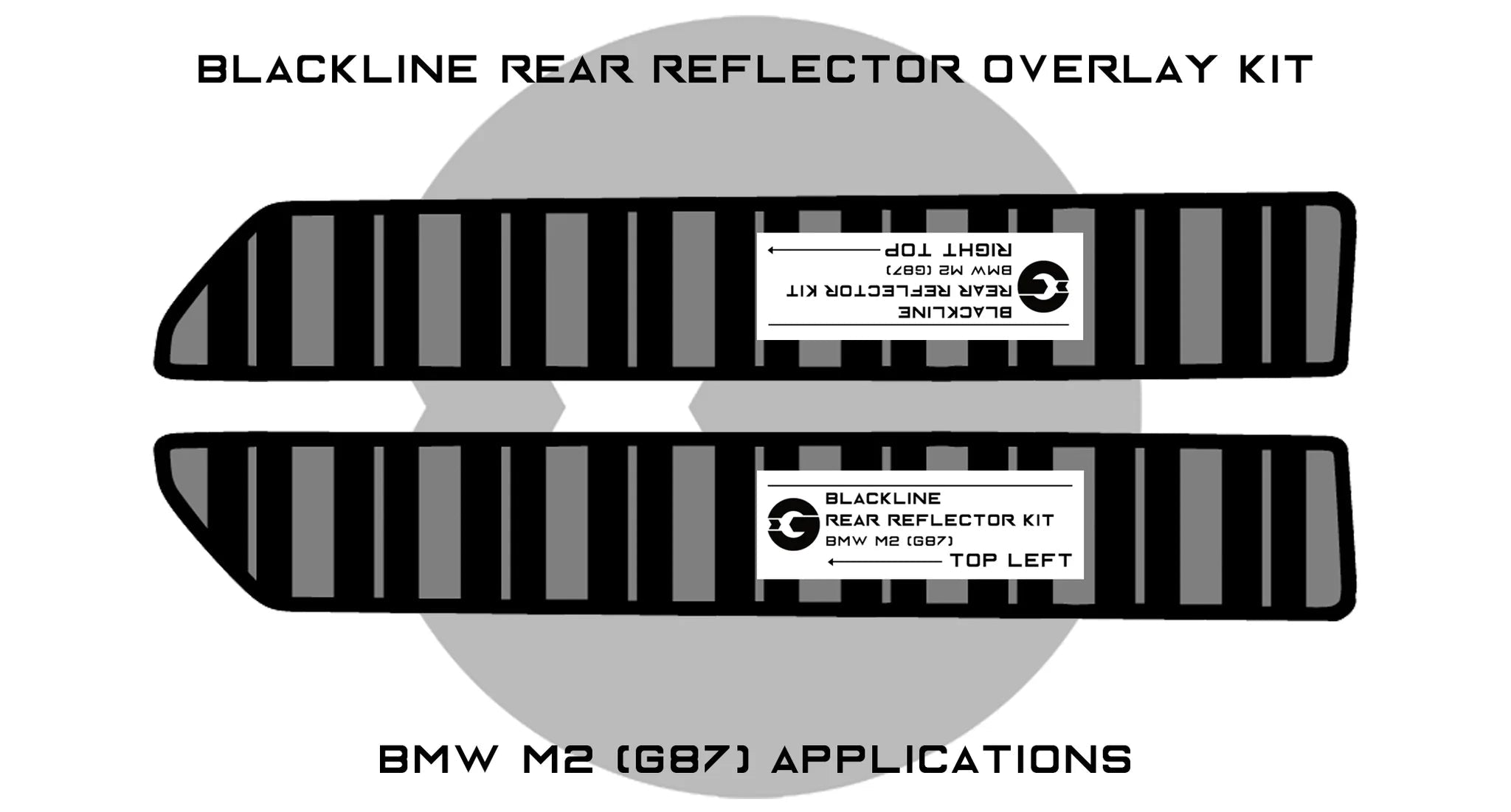 BMW M2 G87 Rear Reflector Decal Sticker by Goldenwrench - AUTOID® - Reflector Inserts & Overlays - Goldenwrench Supply