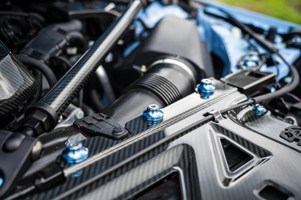 BMW M2 G87 Titanium Billet Engine Dress Up Hardware by Downstar (2023+) - AUTOID® - Vehicle Dress Up Caps & Covers - Downstar