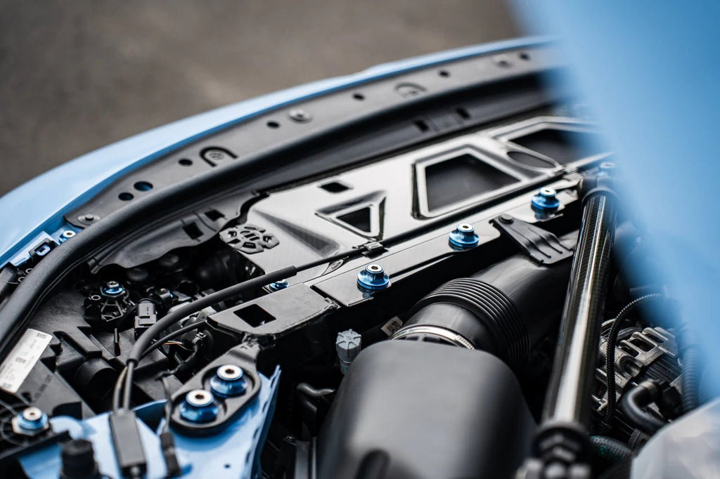 BMW M2 G87 Titanium Billet Engine Dress Up Hardware by Downstar (2023+) - AUTOID® - Vehicle Dress Up Caps & Covers - Downstar