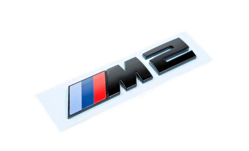 BMW M2 Genuine M Performance Black High Gloss Model Badge - AUTOID® - Model Badges - BMW M Performance