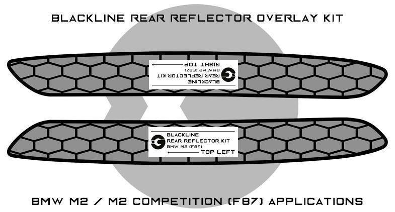 BMW M2 & M2 Competition F87 Rear Reflector Decal Sticker by Goldenwrench - AUTOID - Reflector Inserts & Overlays - Goldenwrench Supply