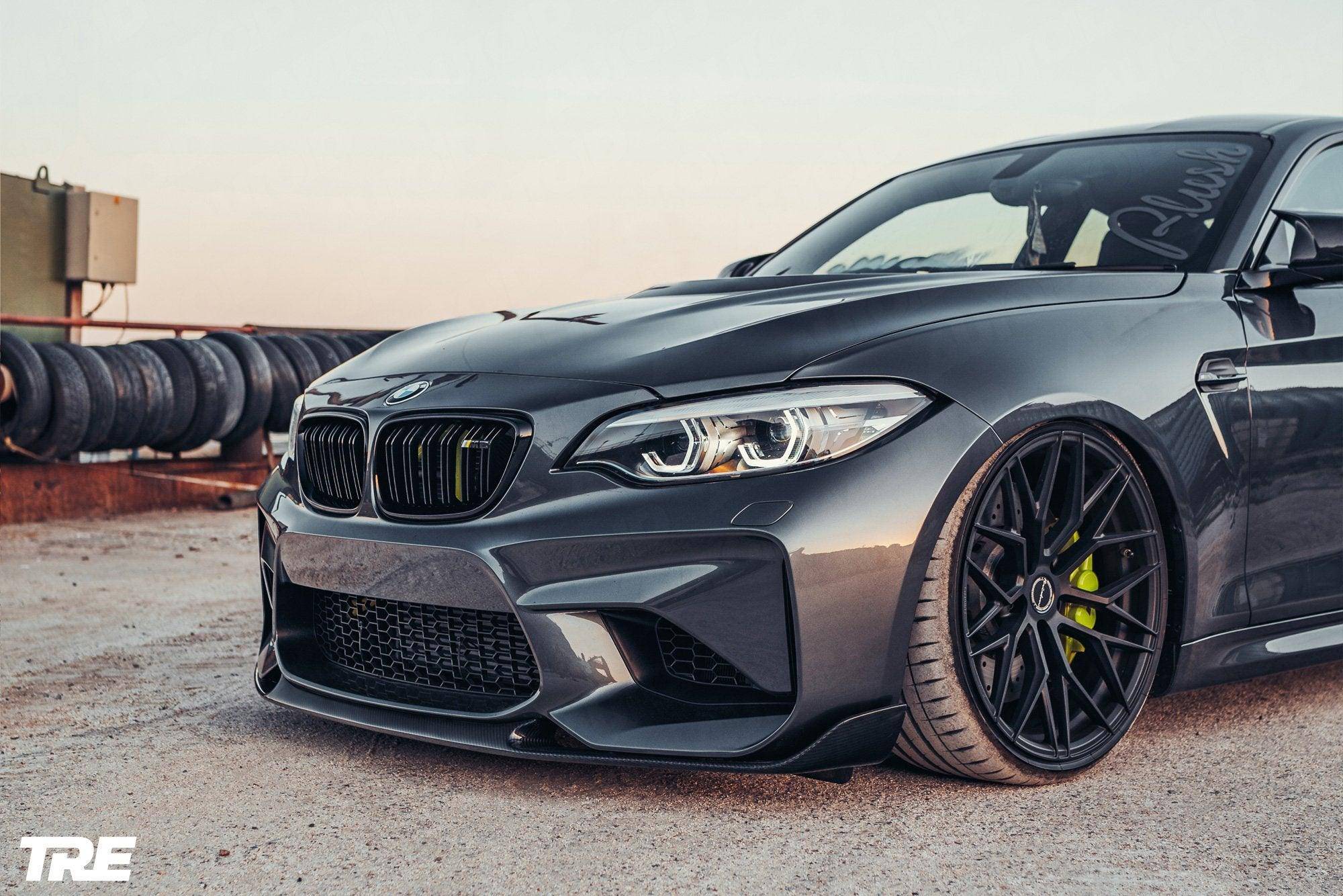 BMW M2 OG F87 Pre - Preg Carbon Fibre Front Splitter by TRE (2015 - 2018) - AUTOID - Front Lips & Splitters - TRE