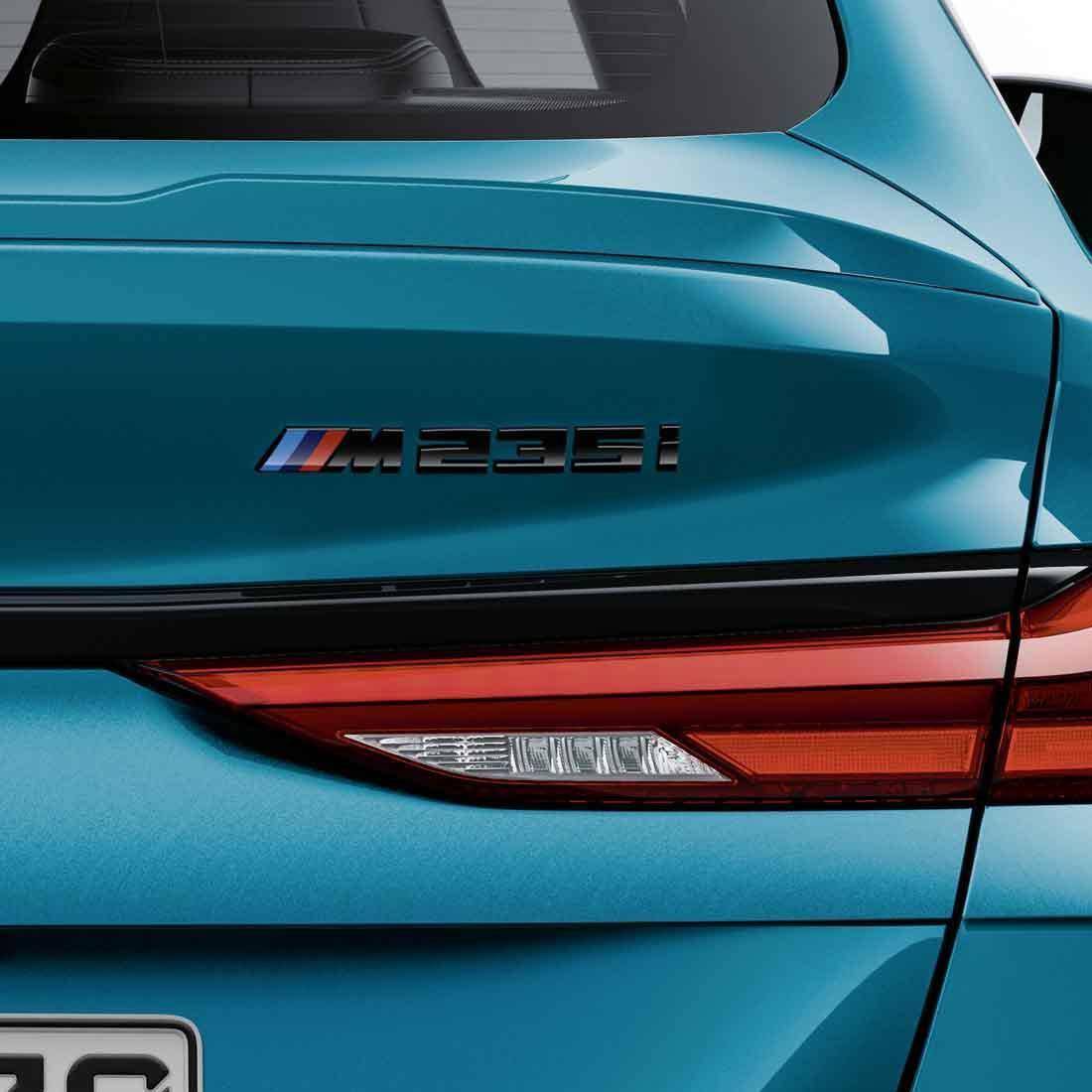 BMW M235i Genuine M Performance Black High Gloss Model Badge - AUTOID® - Model Badges - BMW M Performance