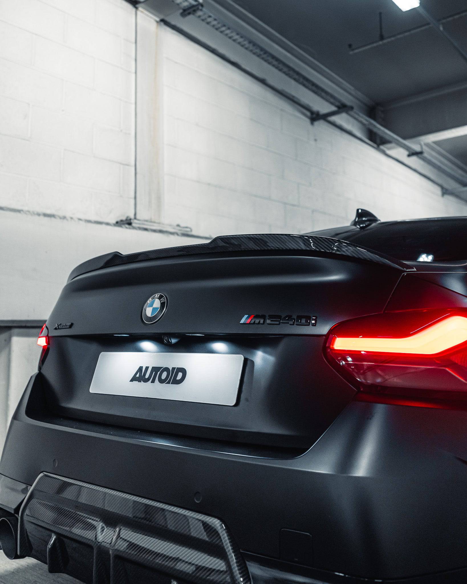 BMW M240i Genuine M Performance Black High Gloss Model Badge - AUTOID® - Model Badges - BMW M Performance
