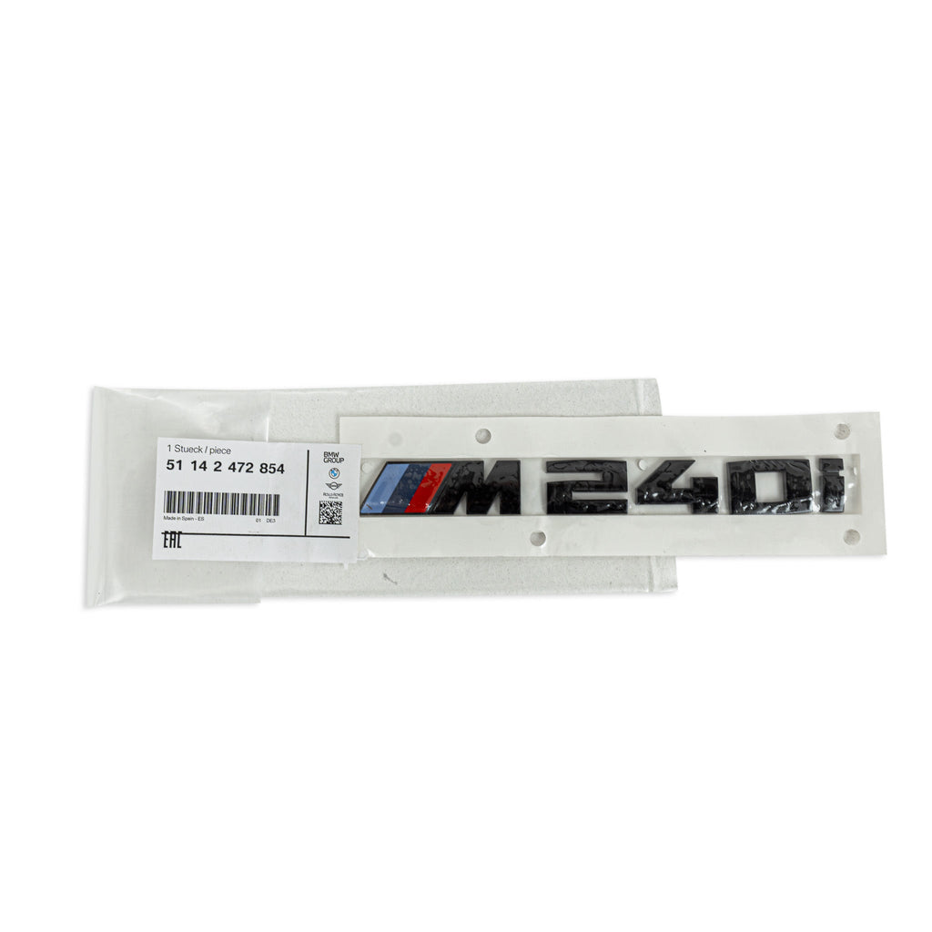 BMW M240i Genuine M Performance Black High Gloss Model Badge - AUTOID® - Model Badges - BMW M Performance