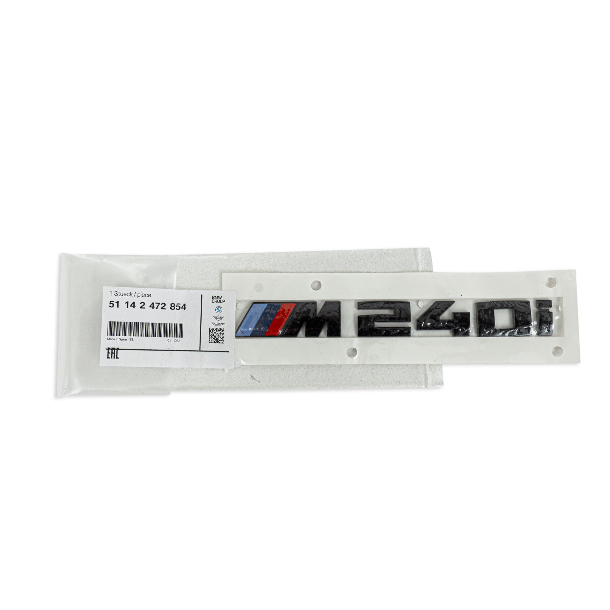 BMW M240i Genuine M Performance Black High Gloss Model Badge - AUTOID® - Model Badges - BMW M Performance