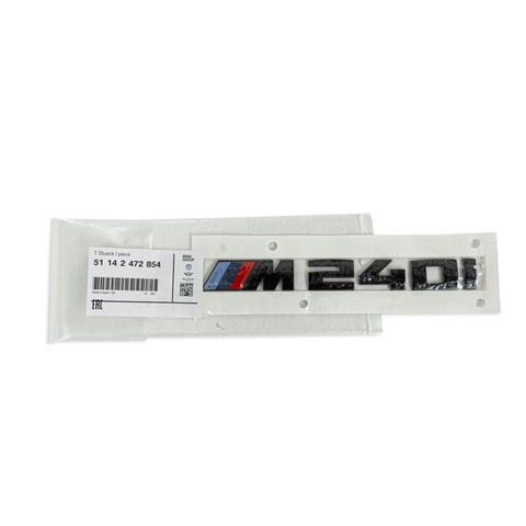 BMW M240i Genuine M Performance Black High Gloss Model Badge - AUTOID® - Model Badges - BMW M Performance