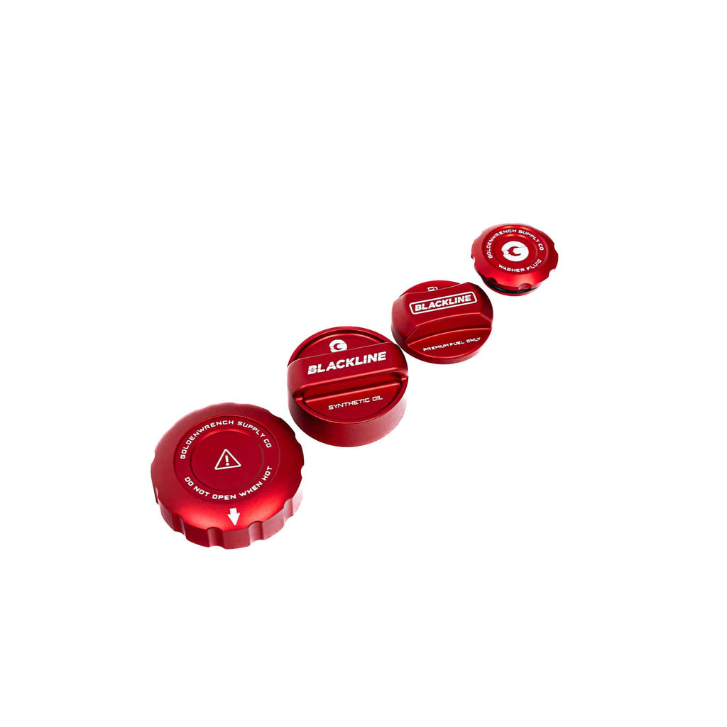 BMW M3 E92, M135i F20, M235i F22 & M2 F87 Engine & Fuel Cap Set by Goldenwrench - AUTOID® - Vehicle Dress Up Caps & Covers - Goldenwrench Supply