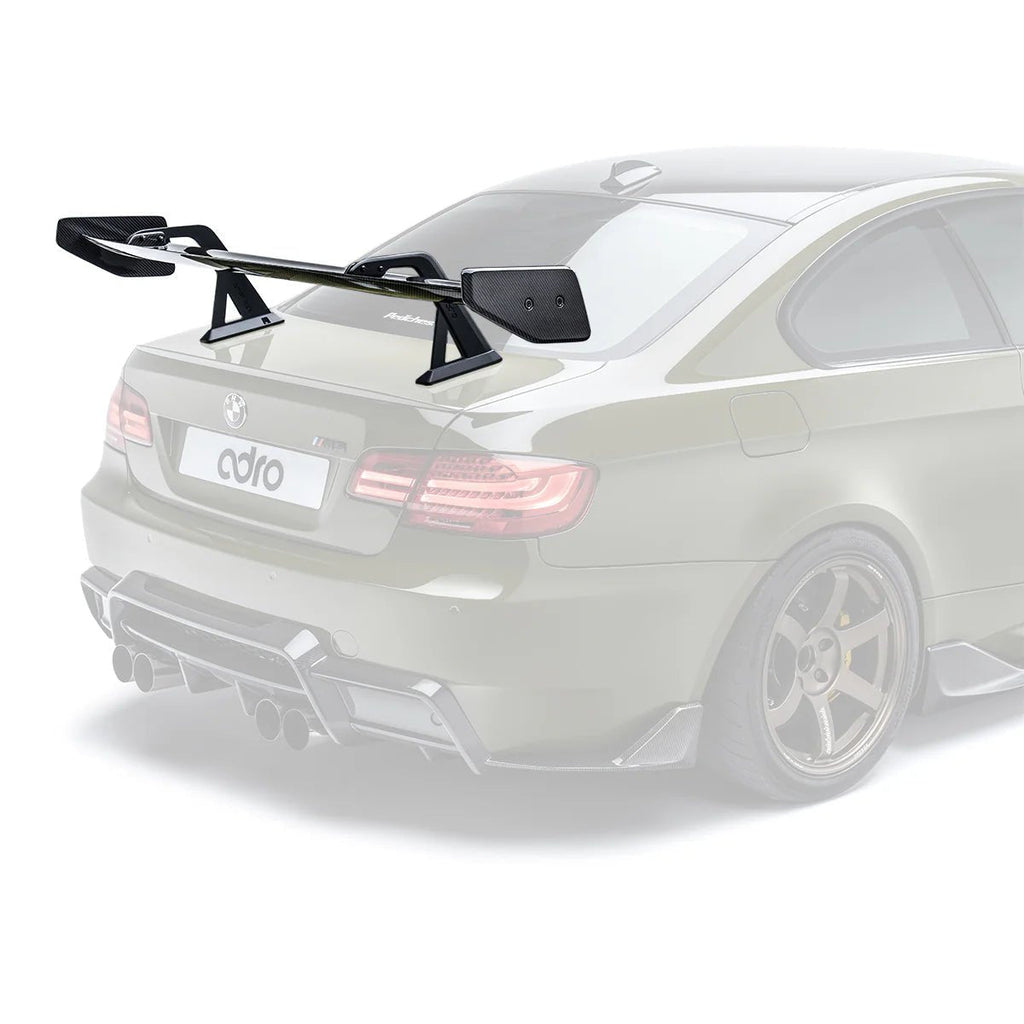 BMW M3 E92 Pre-Preg Carbon Fibre Swan Neck AT-R1 Rear Wing by Adro - AUTOID® - Rear Wings - Adro