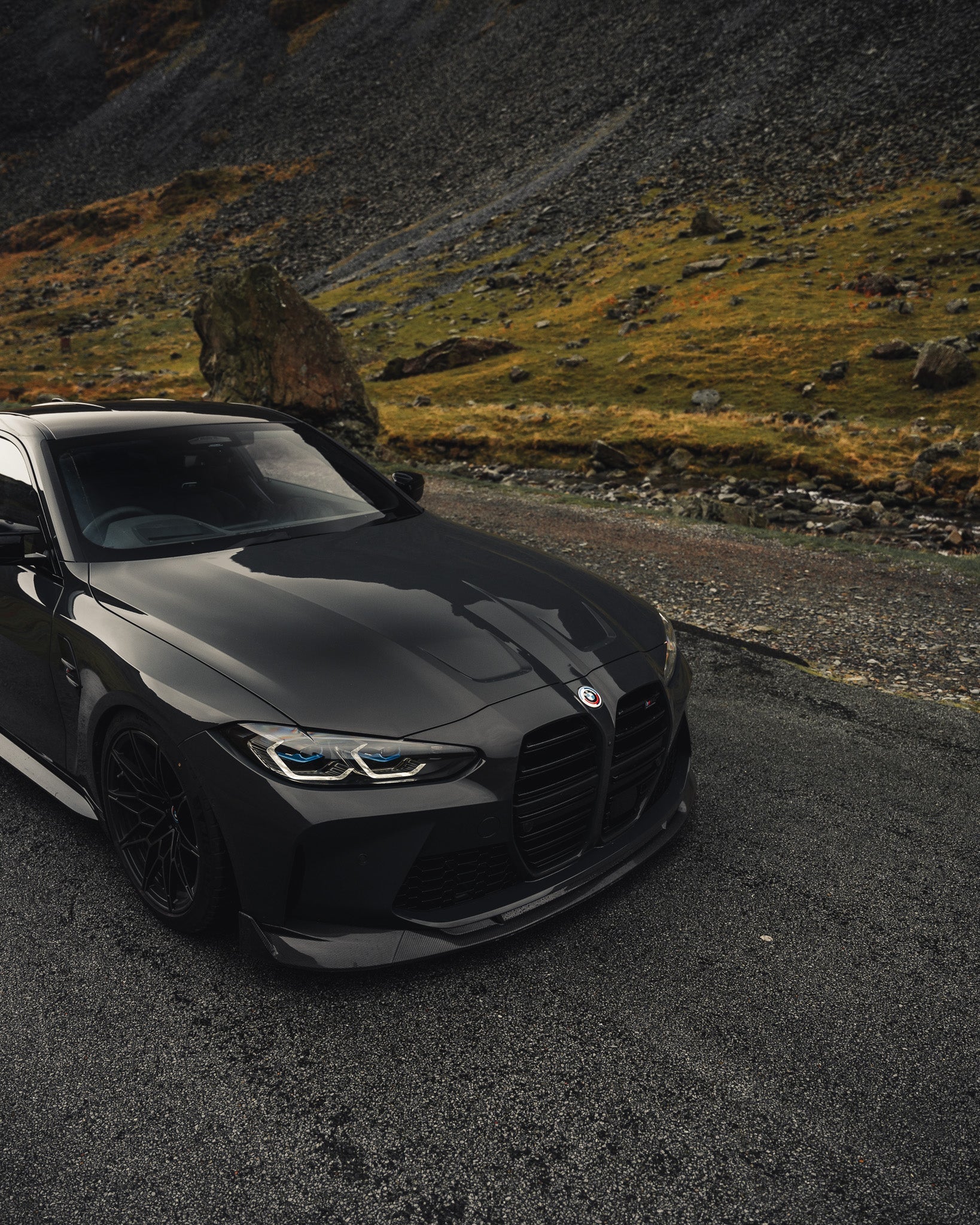 BMW M3 G80 G81 & BMW M4 G82 G83 Pre-Preg Carbon Fibre ID-01 Front Splitter by TREVORA (2021+) - AUTOID® - Front Lips & Splitters - TREVORA