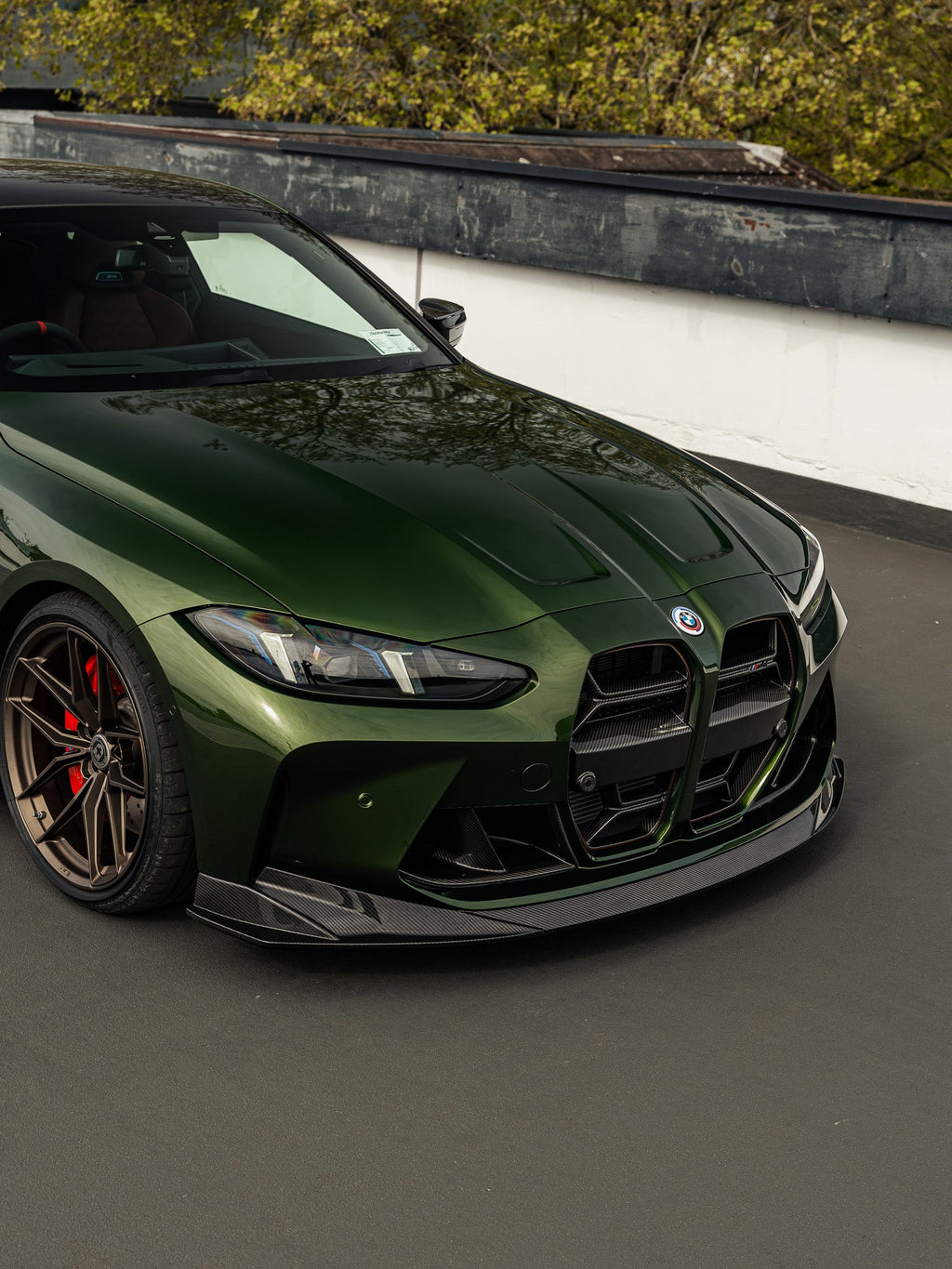 BMW M3 G80 G81 & BMW M4 G82 G83 Pre-Preg Carbon Fibre PR-1 Front Splitter by TREVORA (2021+) - AUTOID® - Front Lips & Splitters - TREVORA