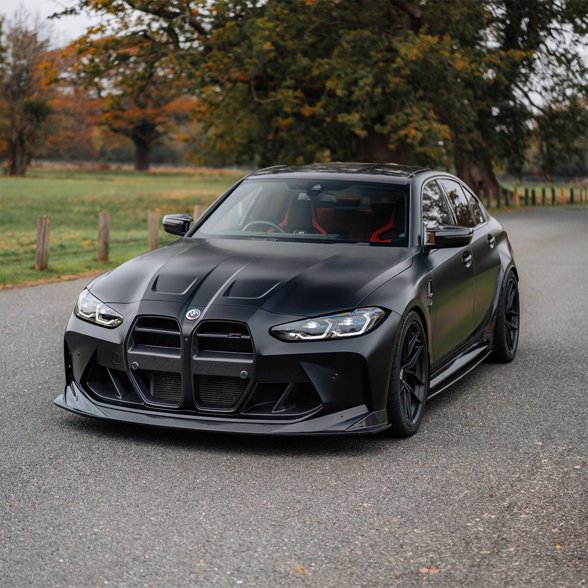 BMW M3 G80 G81 & BMW M4 G82 G83 Pre-Preg Carbon Fibre PR-1 Front Splitter by TREVORA (2021+) - AUTOID® - Front Lips & Splitters - TREVORA
