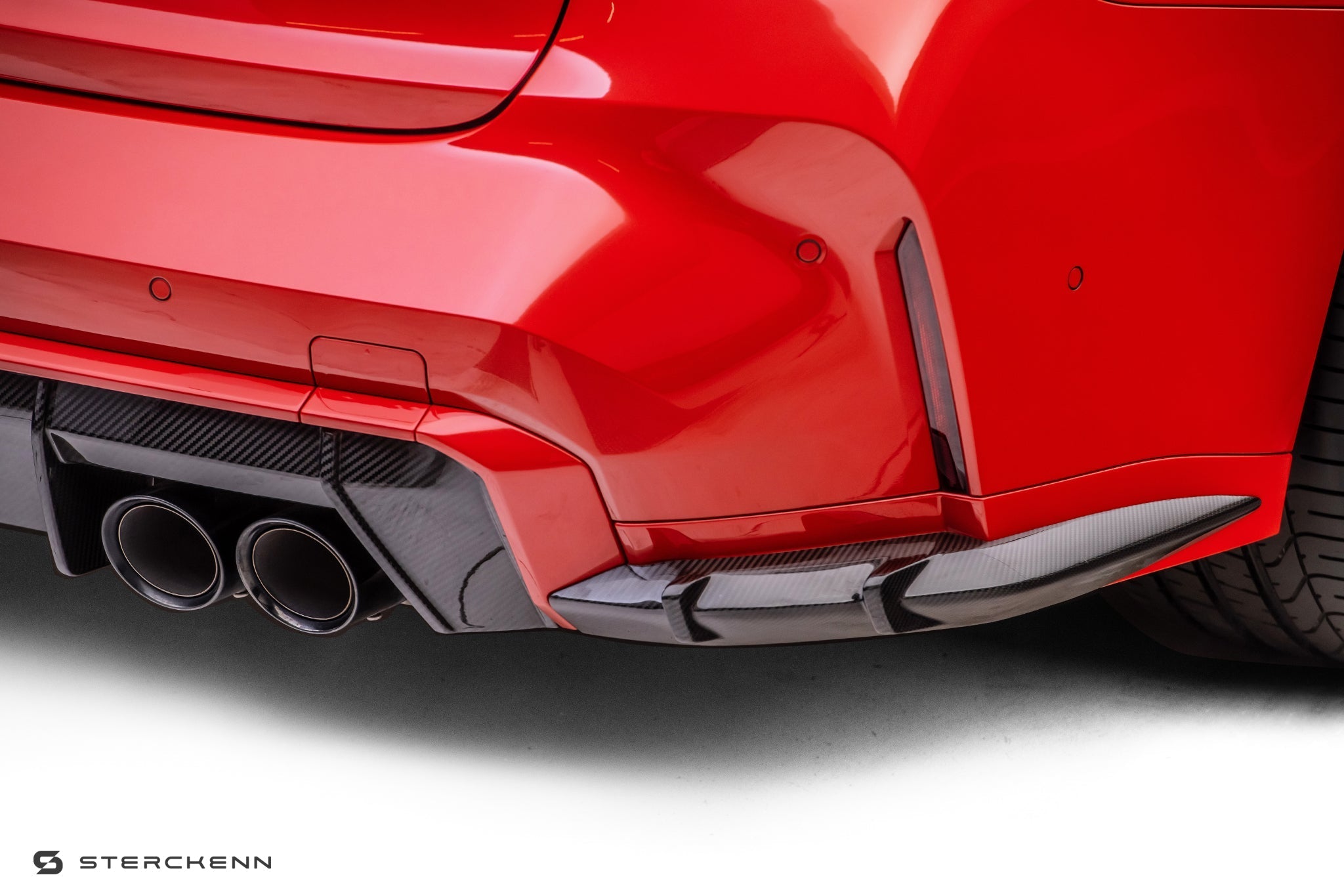 BMW M3 G80 G81 Carbon Fibre Rear Bumper Extension Canards by Sterckenn (2021+) - AUTOID® - Side Skirts & Winglets - Sterckenn