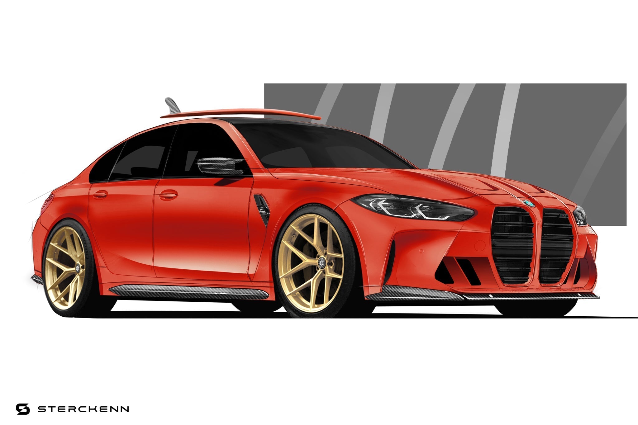 BMW M3 G80 G81 Carbon Fibre Side Skirts by Sterckenn (2021+) - AUTOID® - Side Skirts & Winglets - Sterckenn