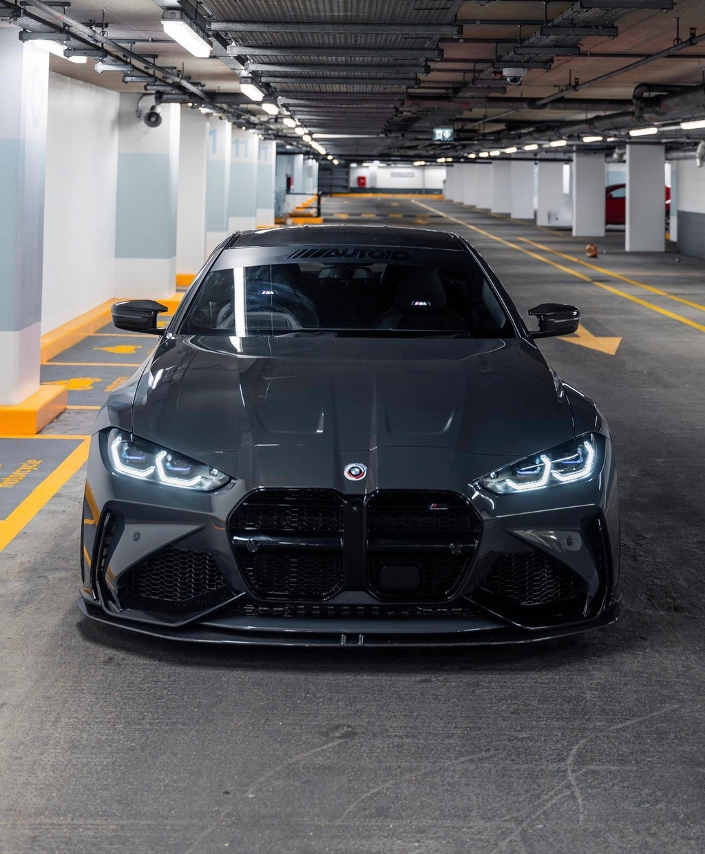 BMW M3 G80 G81 & M4 G82 G83 Carbon Fibre Splitter for V1 Bumper by Adro (2021+) - AUTOID® - Front Lips & Splitters - Adro