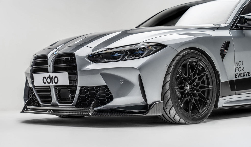 BMW M3 G80 G81 & M4 G82 G83 Dry Carbon Fibre Front Splitter by Adro (2021+) - AUTOID® - Front Lips & Splitters - Adro