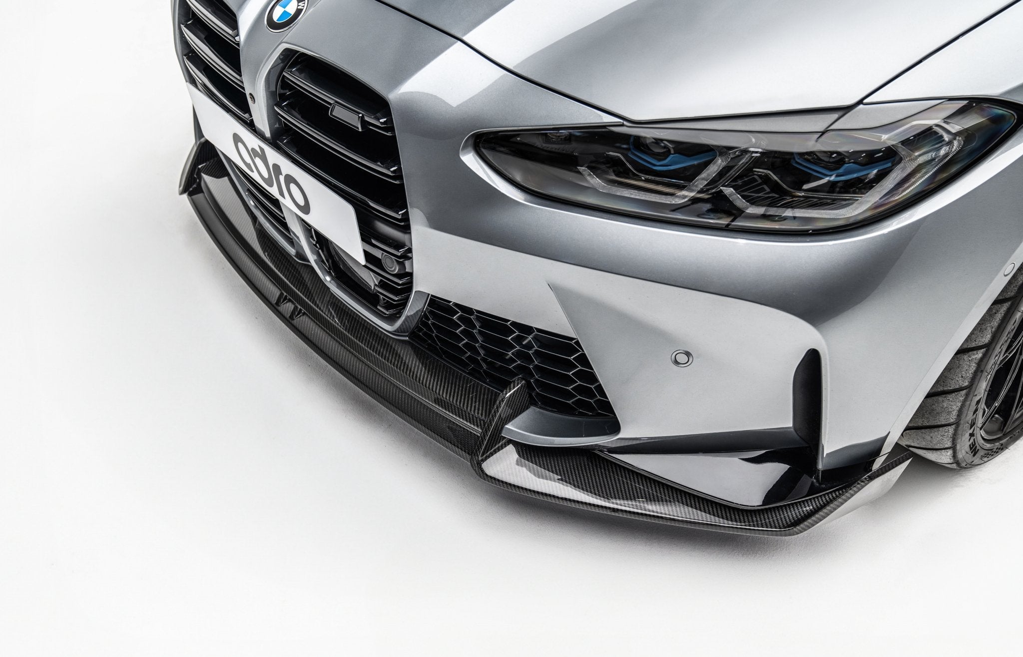 BMW M3 G80 G81 & M4 G82 G83 Dry Carbon Fibre Front Splitter by Adro (2021+) - AUTOID® - Front Lips & Splitters - Adro