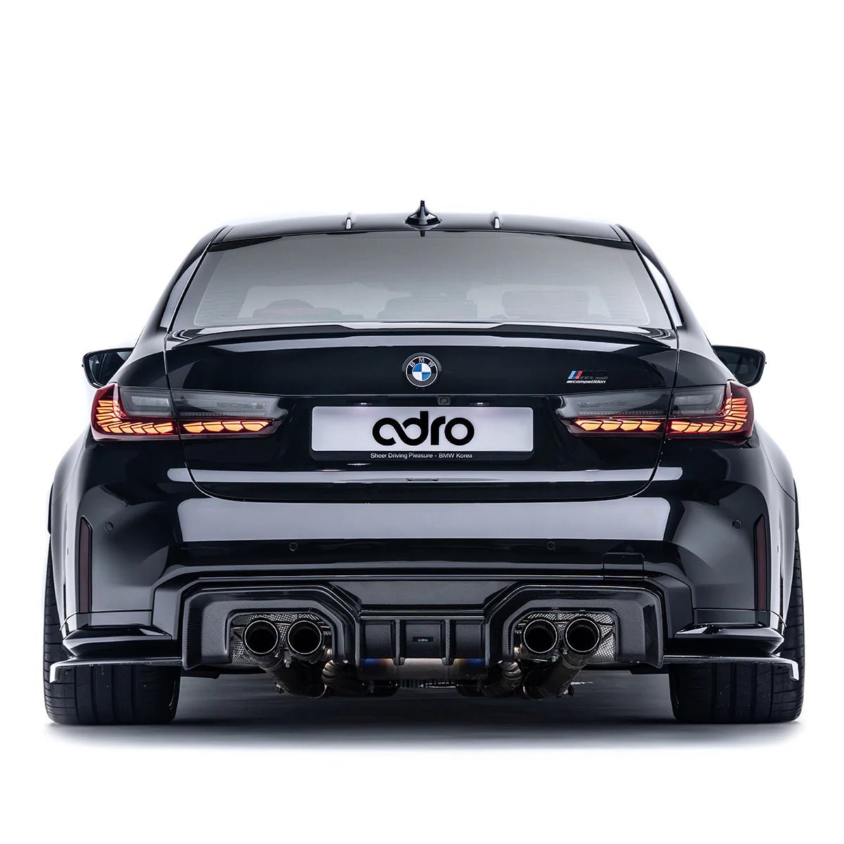 BMW M3 G80 G81 & M4 G82 G83 Dry Carbon Fibre Rear Diffuser by Adro (2021+) - AUTOID® - Rear Diffusers - Adro