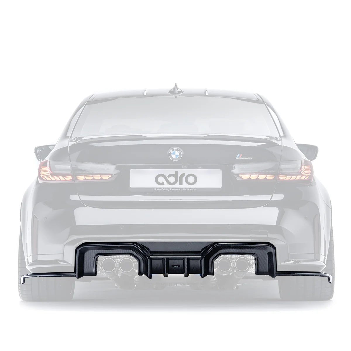 BMW M3 G80 G81 & M4 G82 G83 Dry Carbon Fibre Rear Diffuser by Adro (2021+) - AUTOID® - Rear Diffusers - Adro