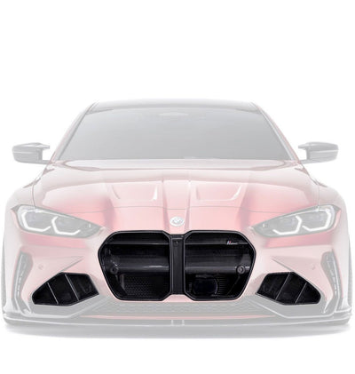 BMW M3 G80 G81 & M4 G82 G83 Pre - Preg Carbon Fibre Front Grilles & Front Ducts Set by Adro (2021+) - AUTOID - Front Grille - Adro
