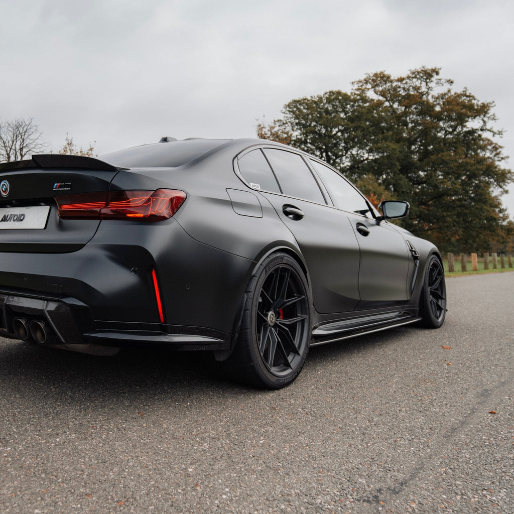BMW M3 G80 G81 Pre-Preg Carbon Fibre PR-1 Side Skirts by TREVORA (2020+) - AUTOID® - Side Skirts & Winglets - TREVORA