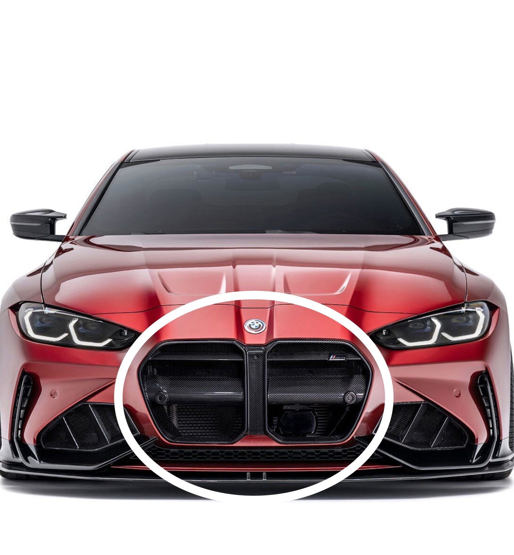 BMW M3 G80 & M4 G82 Carbon Fibre Grilles & Ducts for V1 Bumper by Adro (2021+) - AUTOID® - Front Grille - Adro