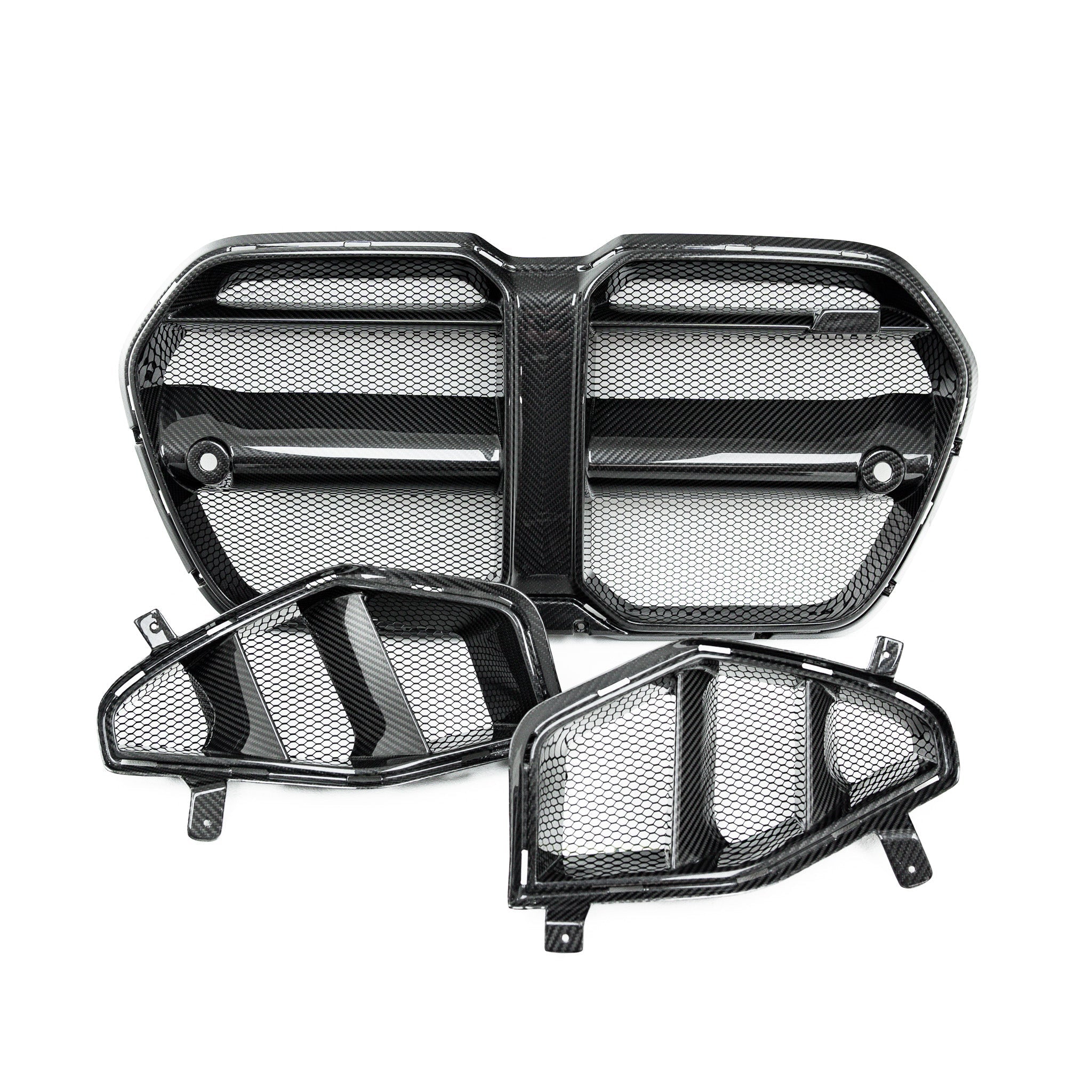 BMW M3 G80 & M4 G82 Carbon Fibre Grilles & Ducts for V1 Bumper by Adro (2021+) - AUTOID® - Front Grille - Adro