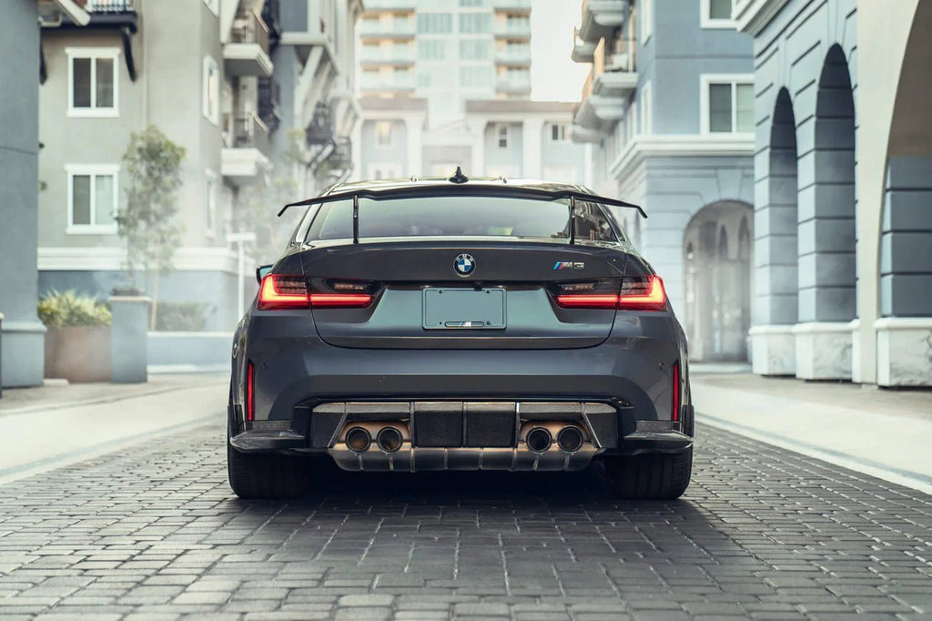 BMW M3 G80 & M4 G82 G83 Carbon Fibre VRS Aero Rear Wing Blade by Vorsteiner (2020+) - AUTOID® - Rear Wings - Vorsteiner