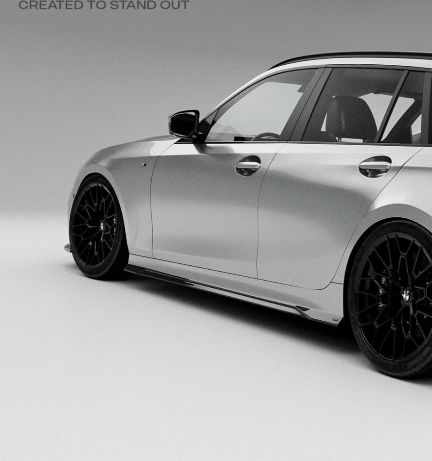 BMW M340i, 330i & 320i G20 G21 LCI EVO-1 Gloss Black Side Skirts by ZAERO (2022+) - AUTOID® - Side Skirts & Winglets - Zaero Design