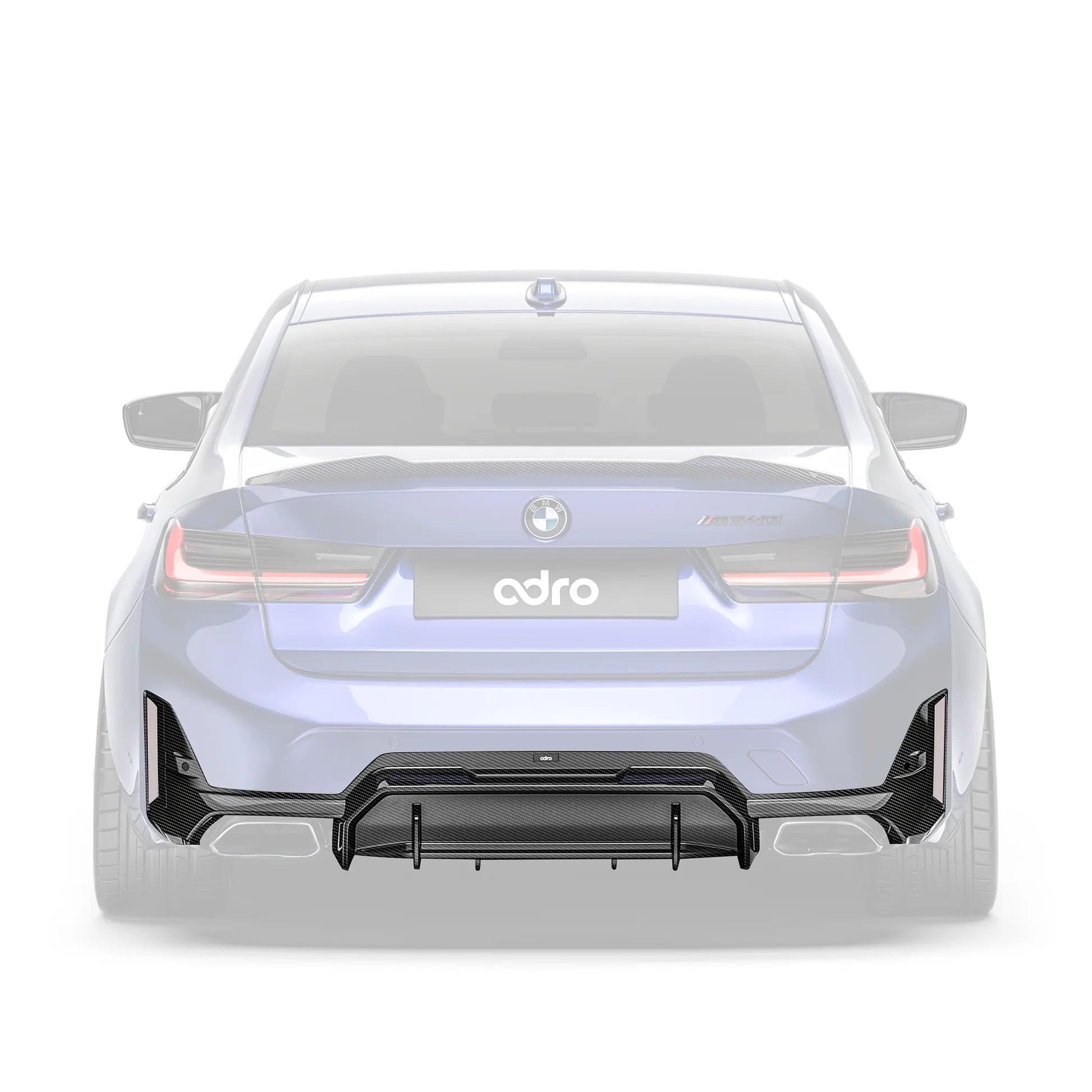 BMW M340i G20 G21 LCI Carbon Fibre Rear Diffuser by Adro (2022+) - AUTOID® - Rear Diffusers - Adro