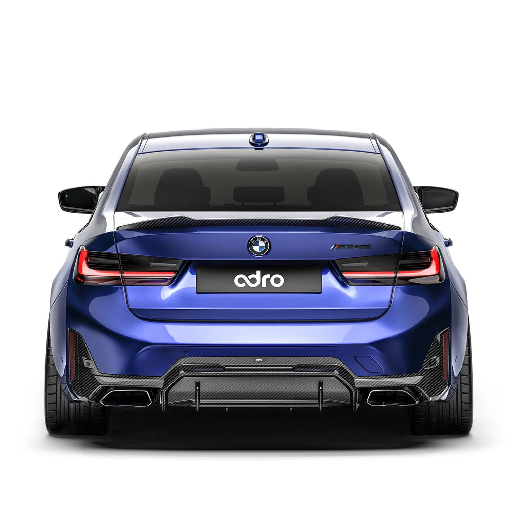 BMW M340i G20 G21 LCI Carbon Fibre Rear Diffuser by Adro (2022+) - AUTOID® - Rear Diffusers - Adro
